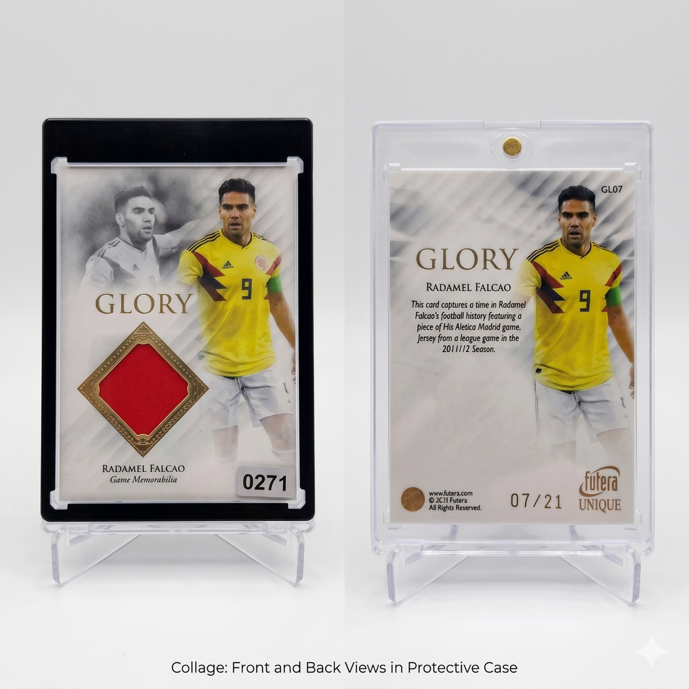 Radamel Falcao 2021 Futera Glory Game Used Patch /21 GL07 Colombia Atletico