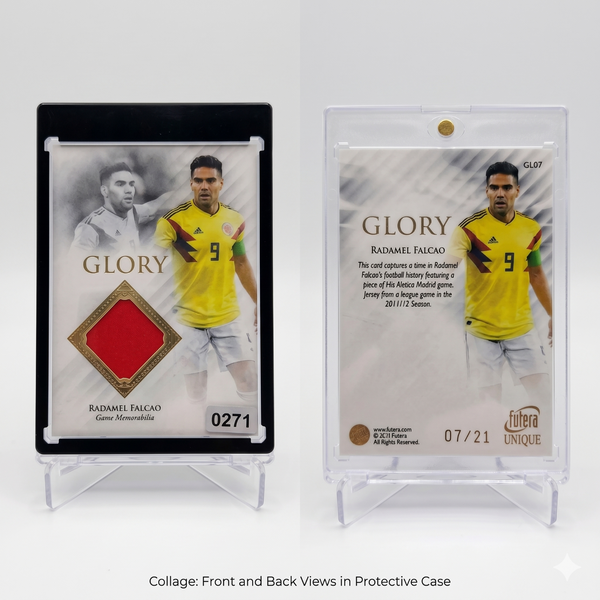Radamel Falcao 2021 Futera Glory Game Used Patch /21 GL07 Colombia Atletico