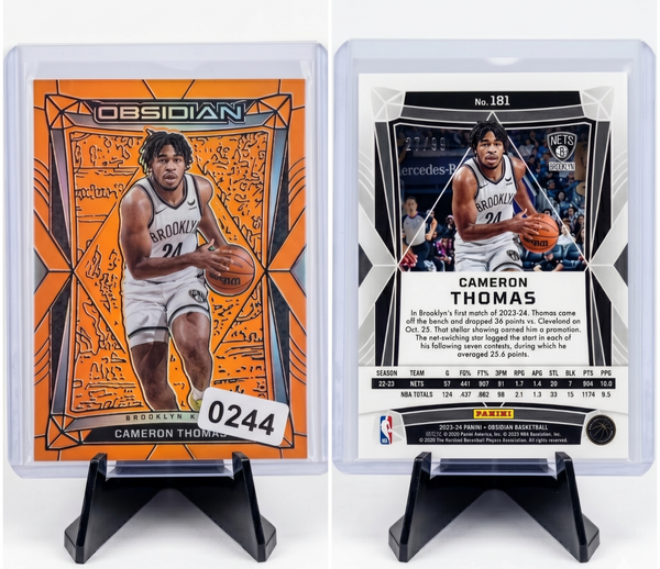 Cameron Thomas 202324 Panini Obsidian NBA Rookie Card Limited Edition /99