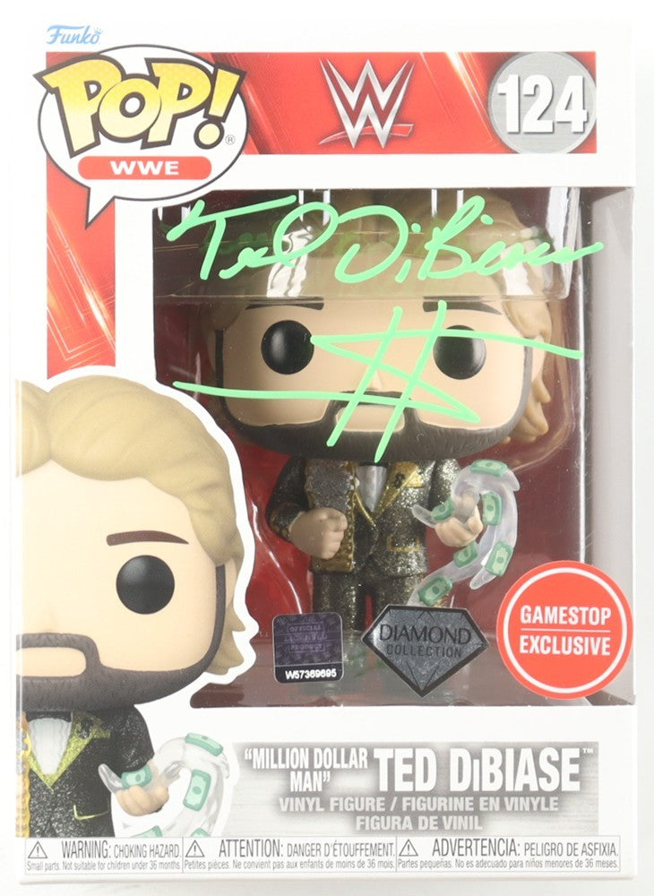 Signed Ted DiBiase Funko Pop Vinyl Figure Limited Edition 124 Million Dollar Man
