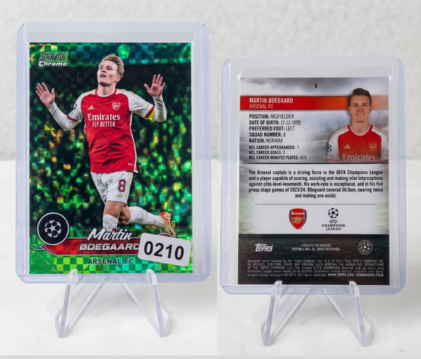 2023-24 Topps Stadium Club Chrome Odegaard NEON GREEN X-FRACTOR /99 #8