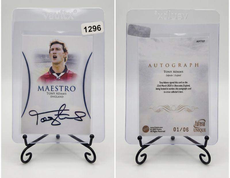 2024 Futera Unique TONY ADAMS Maestro GOLD توقيع 01/06 #AMT07 أرسنال