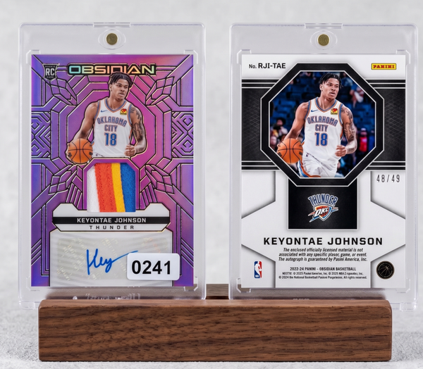 Keyontae Johnson Panini Obsidian Rookie Patch Auto Card Limited Edition 49
