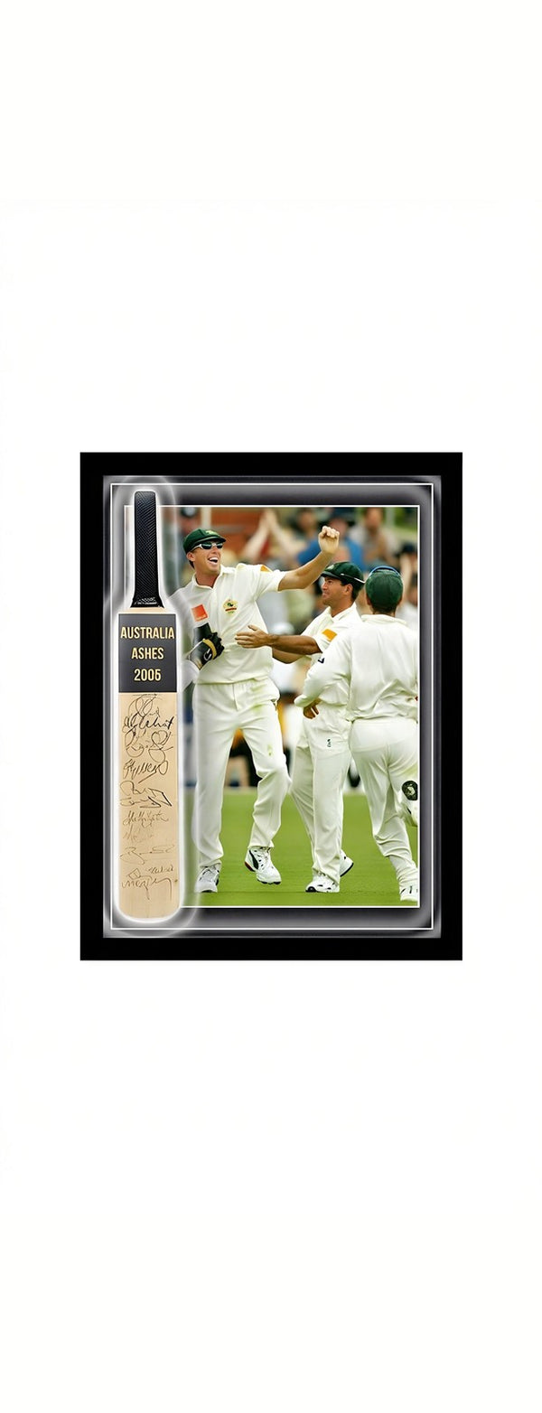Signed Full-Sized Bat from England vs Australia 2005 Ashes Series Collectible