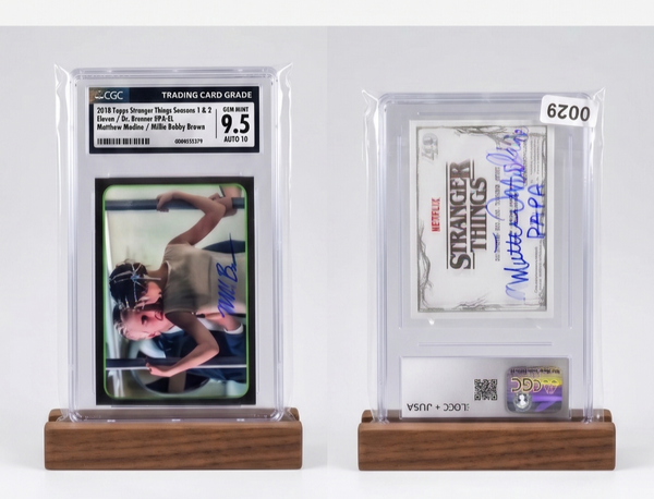 2018 Topps Stranger Things Dual Auto Millie Bobby Brown Matthew Modine CGC 9.5