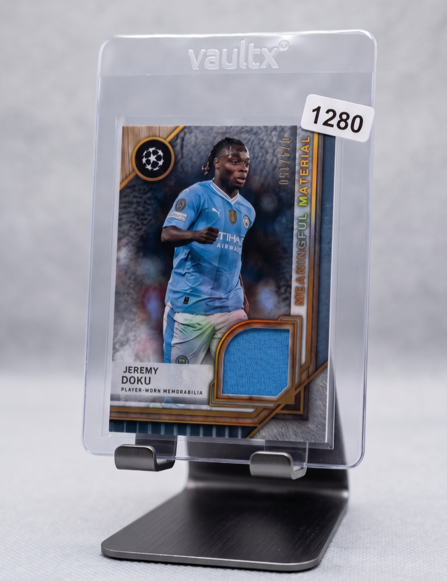 Jeremy Doku 2024 Topps Museum Collection Patch Card /150 Next Gen Talent
