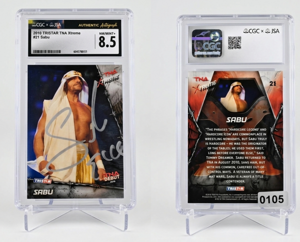 2010 Tristar TNA Xtreme Sabu #21 Signed Auto CGC 8.5 JSA Hardcore Legend