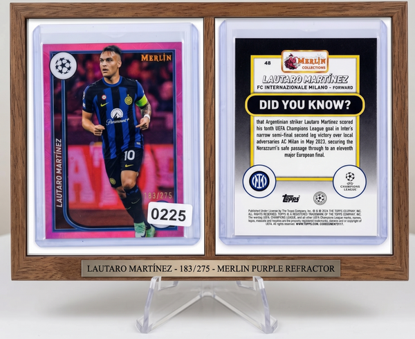 2023-24 Topps Merlin Lautaro Martinez PINK MOJO Refractor /275 #48 Inter Milan