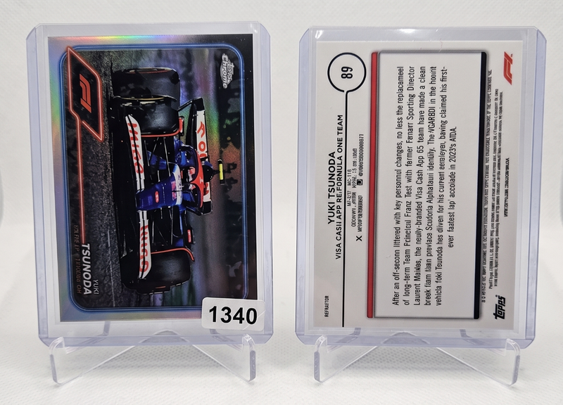 بطاقة إدخال متوازية عاكسة من Topps Chrome F1 Yuki Tsunoda لعام 2024 #89 VCARB