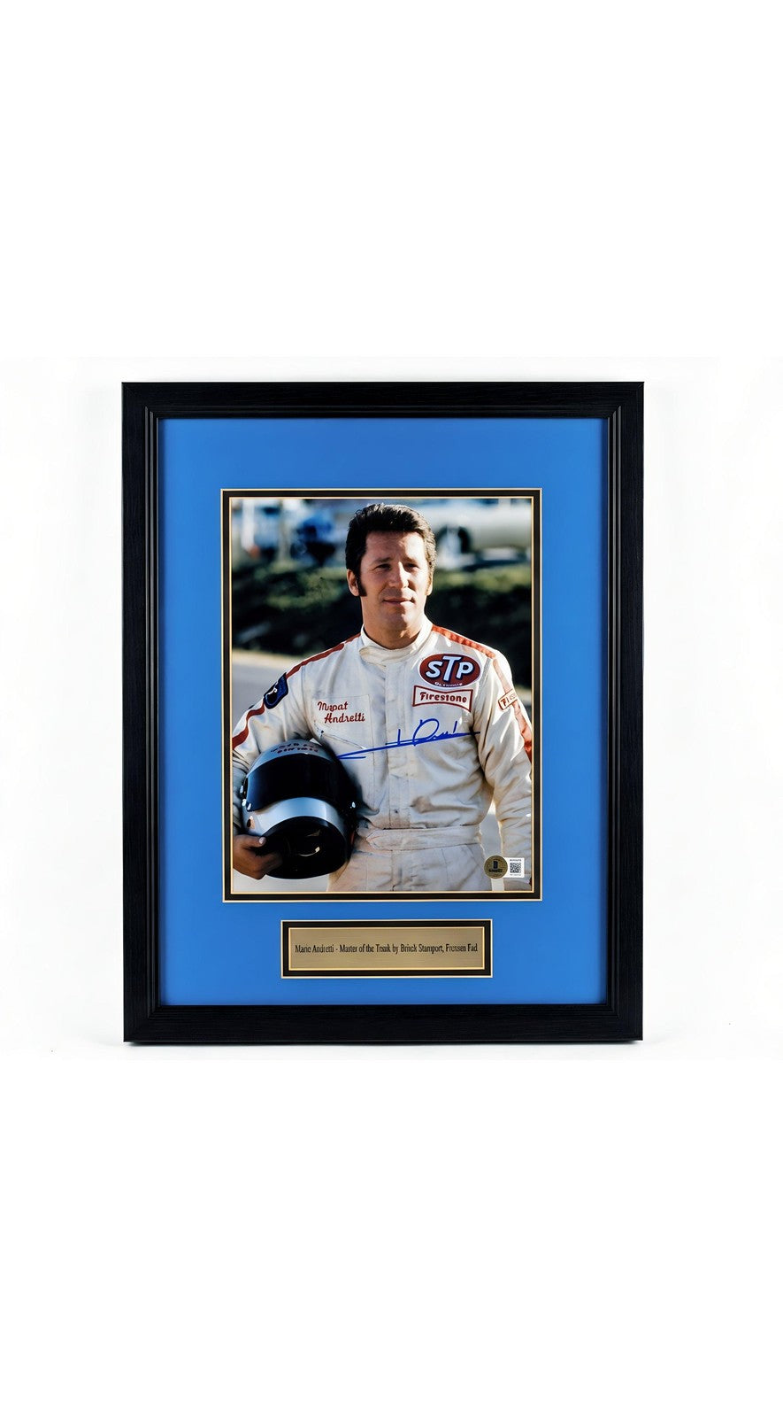 Mario Andretti Signed 8x10 Photo Beckett Racing Legend - With Frame