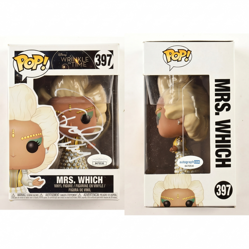 أوبرا وينفري موقّعة على شخصية Mrs. Which 397 Funko Pop من فيلم A Wrinkle In Time، مع شهادة أصالة ACOA
