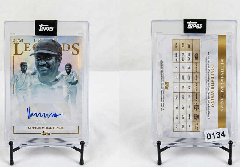 Topps Cricket Legends Vol 2 موثيا موراليثاران توقيع إصدار محدود