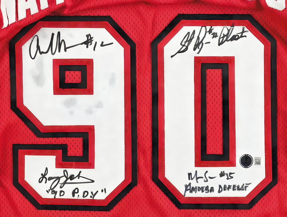 UNLV Runnin Rebels Championship Jersey Signed by 4 Including Larry Johnson