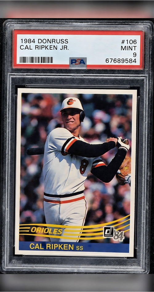 1984 Donruss Cal Ripken Jr. #106 Baltimore Orioles PSA 9 بطاقة عتيقة بحالة ممتازة