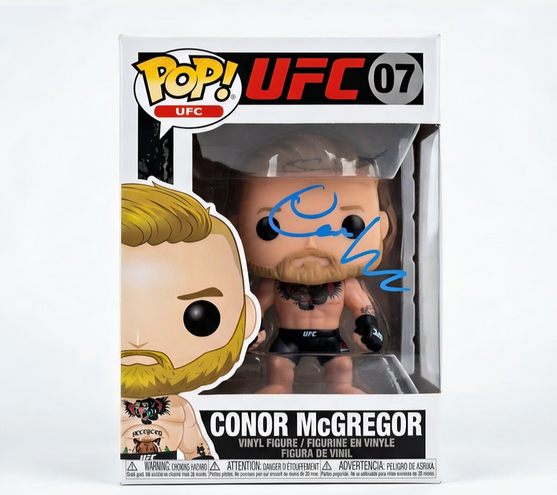 توقيع كونور مكجريجور على مجسم فونكو بوب 07 UFC شورت أخضر أسطورة الفنون القتالية المختلطة مع شهادة الأصالة (COA)