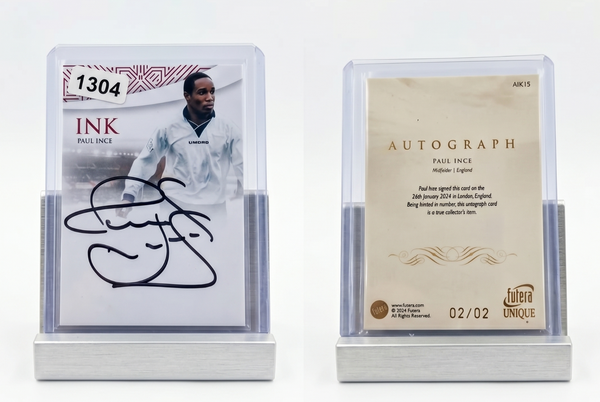 2024 Futera Unique Paul Ince INK On-Card Autograph /2 #AIK15 England Rare