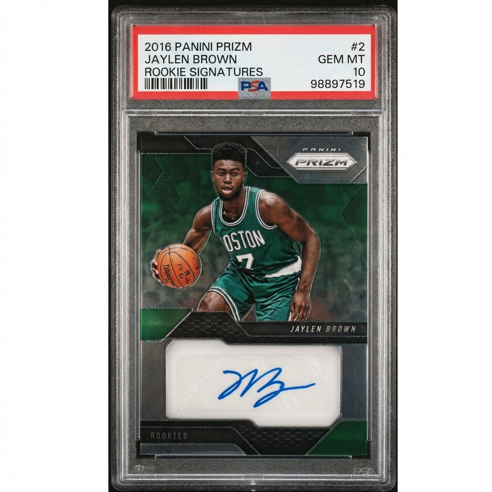 2016 17 Jaylen Brown Panini Prizm Rookie Signatures Auto RC PSA 10 Gem