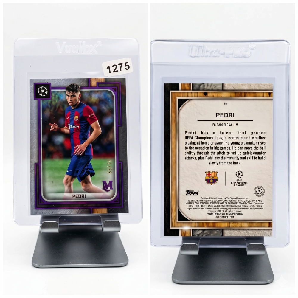2023-24 Topps Museum Pedri Amethyst Parallel /25 #83 FC Barcelona