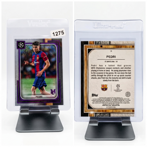 2023-24 Topps Museum بيدري بنفسجي متوازٍ /25 #83 نادي برشلونة